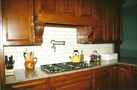 Subway tile backsplash