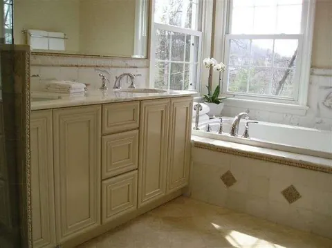Bath tile with vanity